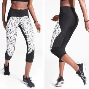 Athleta▪️Stealth Laser Cut TruCool Capri Leggings